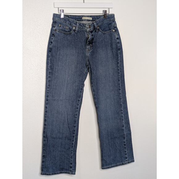 Lee Natural Straight Leg Jeans Women's Size 10P Medium Blue Mid Rise Medium Wash - Picture 3 of 8
